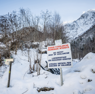 Paravalanche en zone d'arrêt aux HouchesSite EPA du Bourgeat (N°001)@ONF RTM - 07/02/2022